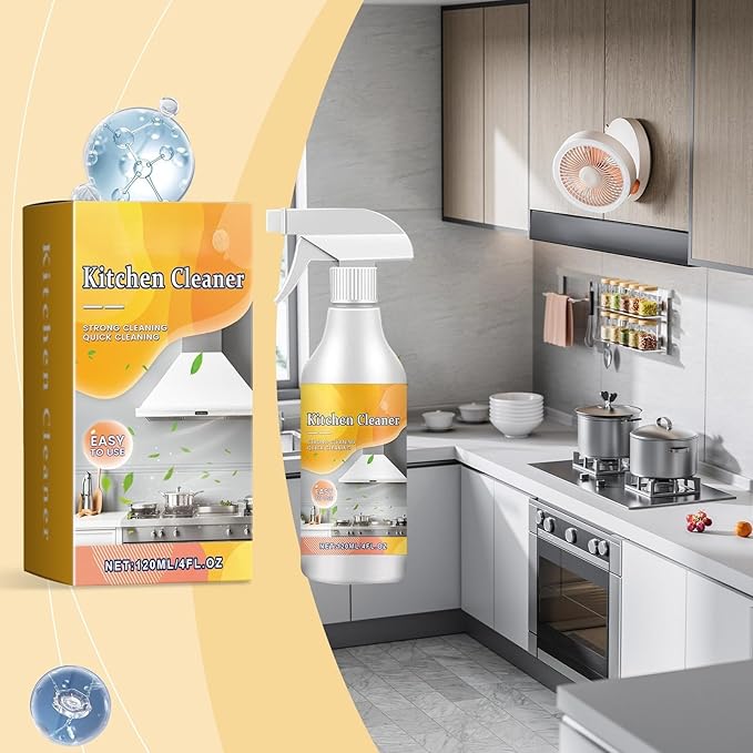 2 Packs Kitchen Heavy Duty Cleaner Spray,All-Purpose Oil Stain Remover and Degreaser Spray, Kitchen Pots and Pan Cleaner, Multipurpose Foam Cleaner Spray Kitchens Grease Cleaner 2025