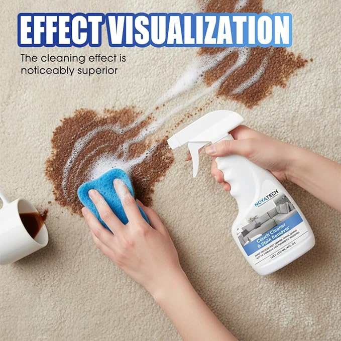 Fabric Sofa Cleaner, Carpet & Upholstery Stain Cleaner Spray Expert Stain and Odor Remover – Pet & Kid Safe Rug Cleaner, Fast-Drying, Formula for Carpets, Rugs & Fabric (1PCS)