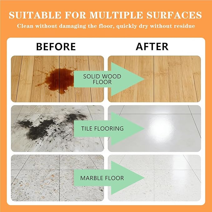 12PCS Floor Cleaning Solution Tablet,Floor Cleaning Tablets, Tile and Vinyl Floors，suitable with All Robot Vacuums with Mopping and Cordless Wet/Dry Vacuum Mop Cleaner Lemon Scent