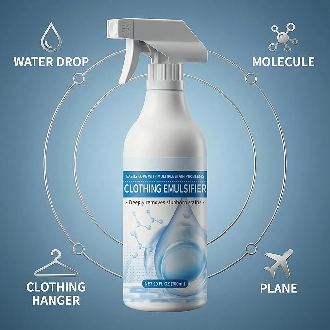 Clothing Emulsifier - Non-ionic Laundry Pre Treatment, Powerful Laundry Stain Remover Spray, Your Go-To Laundry Cleaner (3Pcs)