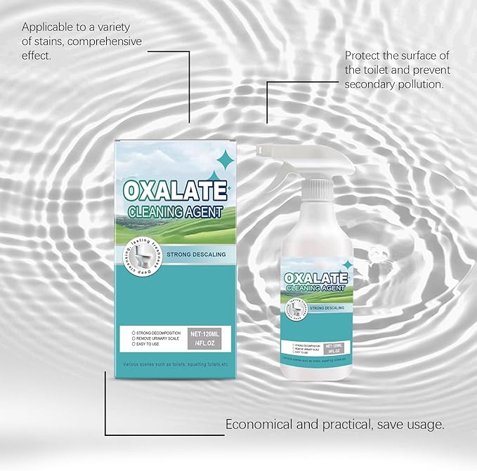 Oxalic Acid Cleaner, Multi-purpose Oxalic Acid Stain Removal Cleaning Spray, High Concentration Oxalic Acid Toilet All-Purpose Cleaner, For Floor Tile Countertop (1PCS)