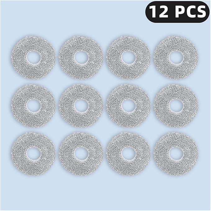 Mop Cloth Compatible， Compatibility For Cecotec Conga 9590/9990 10090 Spin Revolution Ultra Power(12PCS)