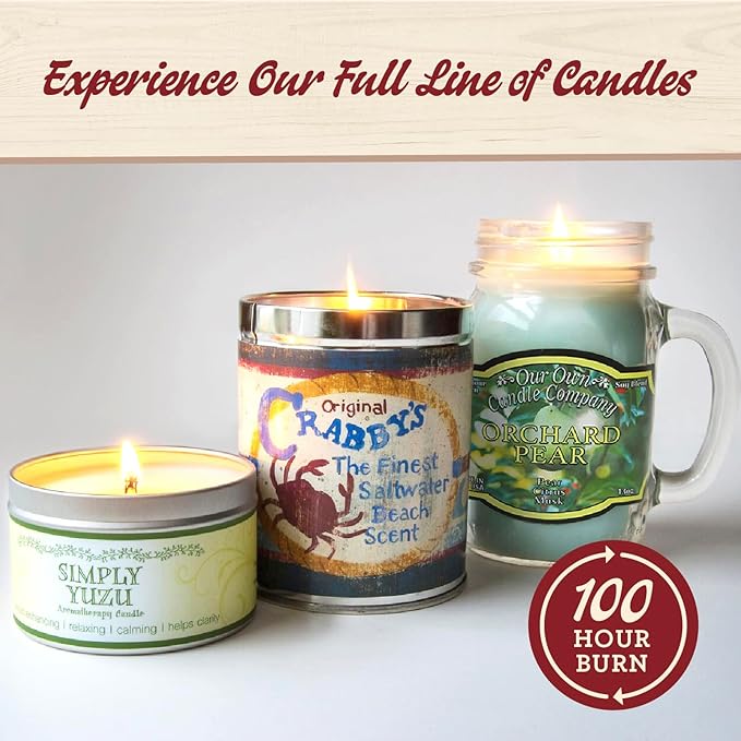 Our Own Candle Company, Blueberry Pie Scented Mason Jar Candle, 100 Hour Burn Time, 13 Ounces