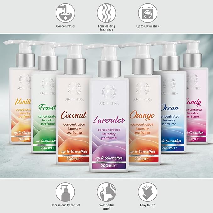 Concentrated Laundry Perfume Lavender 200ml - Liquid Perfume Laundry - Linen Freshener - Laundry Scent Booster - Cotton Perfume - Washing Fragrance - Flower Scent