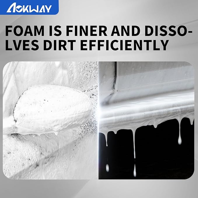 aokway Electric Foam Sprayer Car Wash, Pump Sprayer Battery Powered Rechargeable for Garden, Car Foam Sprayer for Cleaning Detailing Handheld Spray Foam Gun