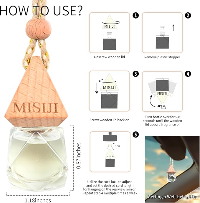 Hanging Car Air Freshener-Empire State,Long Lasting Fragrance Car Scents,Car Decorations