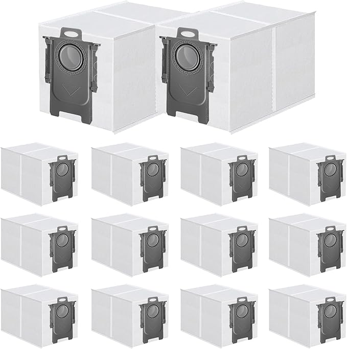 ApexOne 14 Packs Dust Bags for Roborock Saros 10/ 10R, Q Revo, Qrevo S/Slim, S8 MaxV Ultra, S8 Max Ultra, Qrevo MaxV/Pro/Curv/Curv S5X/ Edge/Edge S5A Robot Vacuum Cleaner, 3.2L Large Capacity