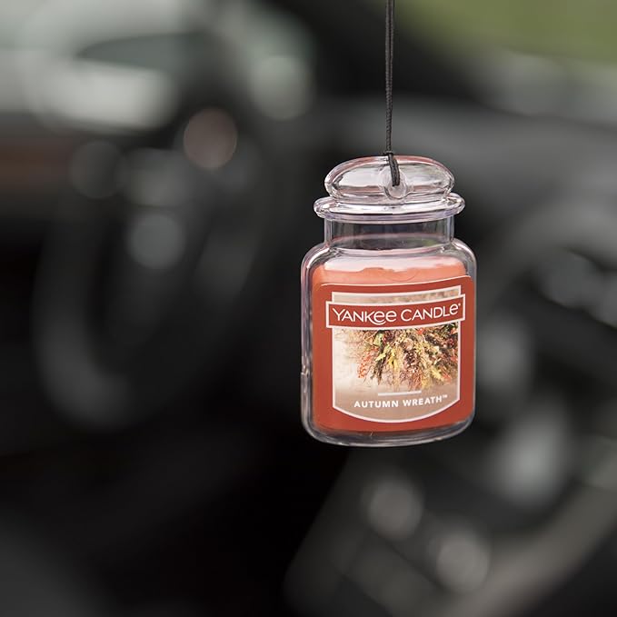 Yankee Candle Car Jar Ultimate, Autumn Wreath, 0.96 OZ (Pack of 4)