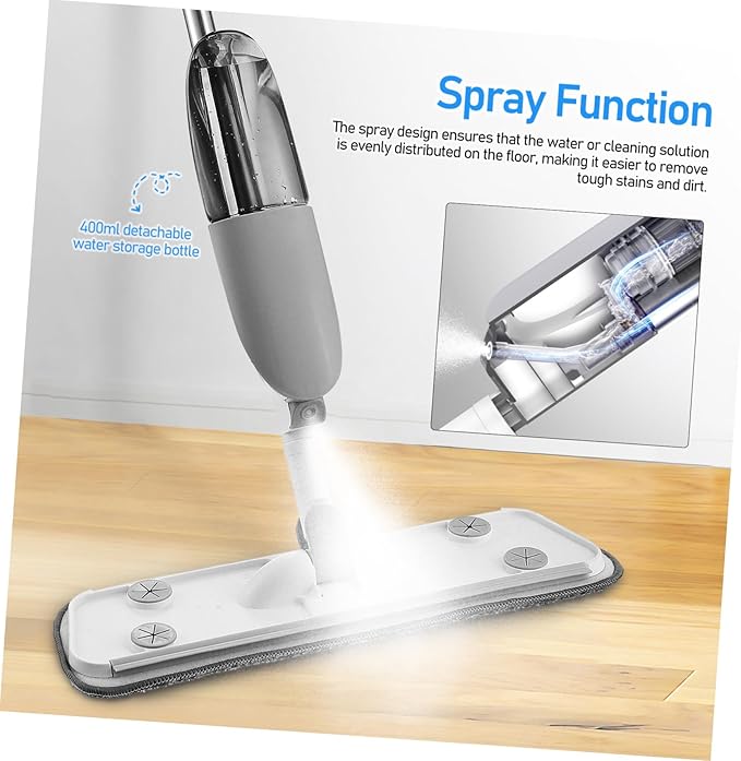 Microfiber Spray Mop Washable Pads Wet Dry Floor Mop for Hardwood Tile Laminate Floors Water Tank Rotatable Head Easy Replacement