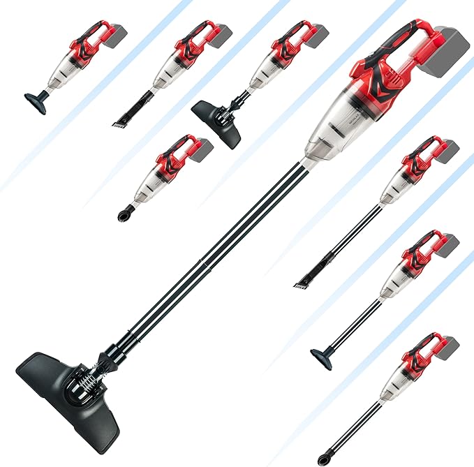 Handheld Vacuum Cleaner, 10KPA Powerful Lightweight Cordless Stick Vacuum Cleaner for Hard Floor, Carpet, Car Cleaning, Compatible with Milwaukee M18 Batteries (NO Battery)