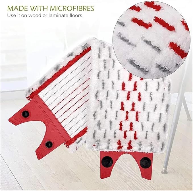 Compatible for Microfiber Floor Mop Pads Reusable Flat Spin Cloth(8PCS)