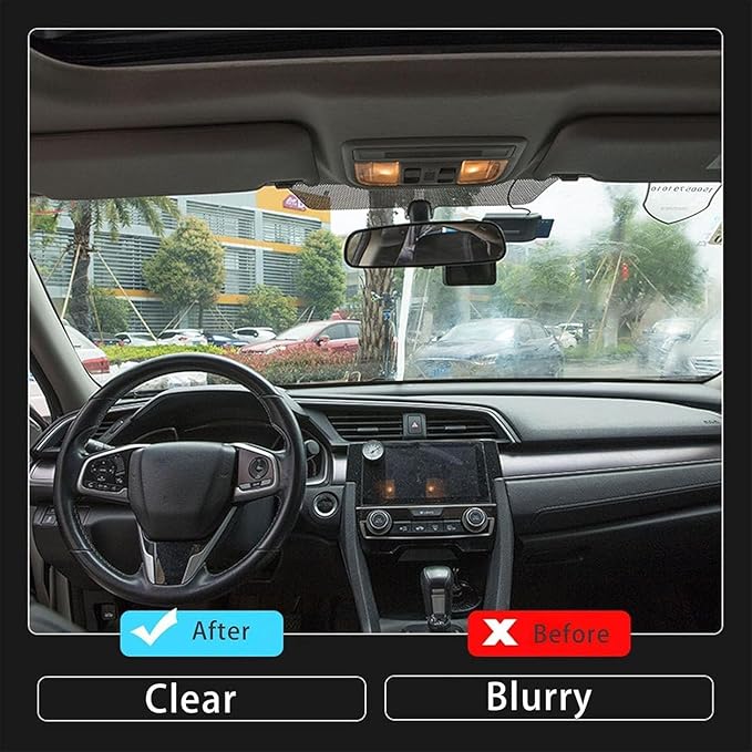 2026 Handheld Glass Oil-Film Remover, New Upgrade Glass Emulsion Cleaner, Anti-Rain Fog GlassFilm Cleaning Brush For Car, Universal Car Windshield OilFilm Remover, Improve Clarity (2PCS)