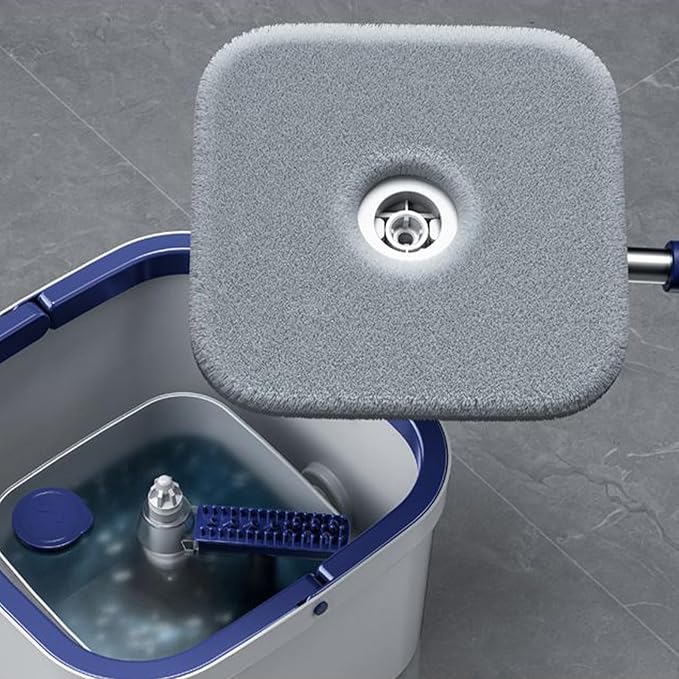 Spin Mop and Bucket Set – Rotating Dirty Water Separation, Household Cleaning Mop with Bucket, Ideal for Living Room, Kitchen, Bedroom, Dining Room, Apartment, Basement, Wood, Tile,