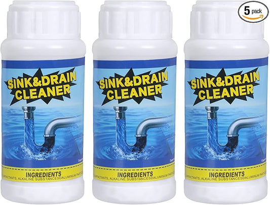 Powerful Sink Drain Cleaner - Fast Foaming Pipeline Dredging Agent for Kitchen Sink,Bathroom & Shower,Toilet Pipes (3pcs, sky blue)