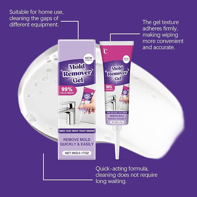 Household Cleaning & Decontamination Gel, Wall Sink Tile Gap Cleaner, Grout Cleaner for Tile Floors, Toilet & Bathroom Stain Remover, Deep Clean Decontamination Cream for Home Kitchen & Bathroom