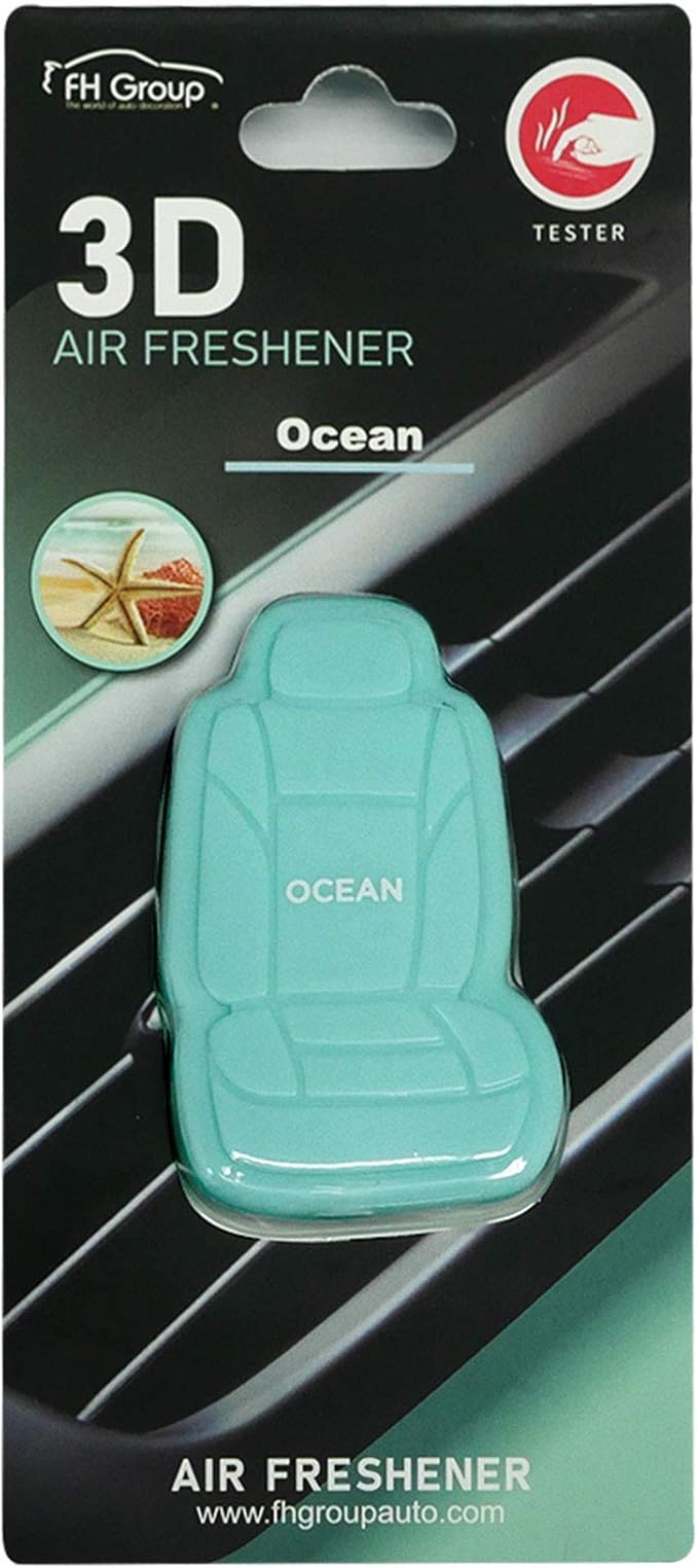 FH Group FH1017 Clip On 3D Air Freshener Ocean Scent (Light Blue) 2PK