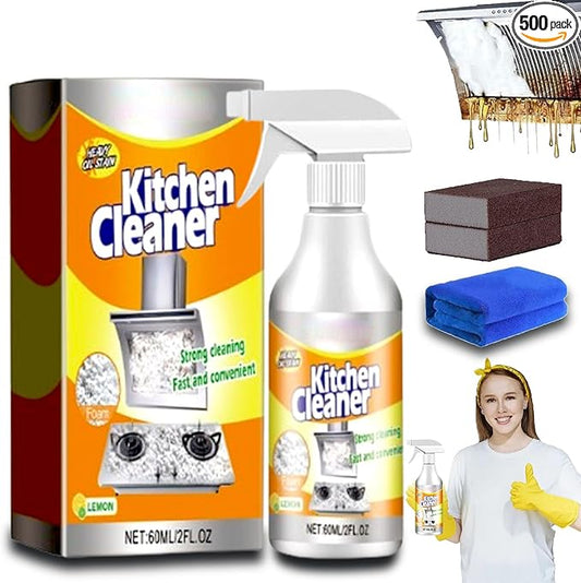 RJDJ Kitchen Foam Cleaner, 2024 Kitchen Foam Cleaner, Multi-Surface, Heavy-Duty Kitchen Foam Cleaner, Easy-to-Use All-Purpose Cleaner for Home, Restaurant, and Professional Use (1pcs)