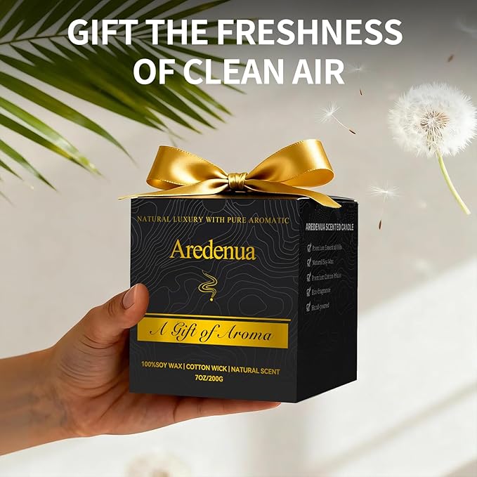 Vanilla Bean Odor Eliminating Candles | Vanilla Bean Scented Soy Candle for Home, Air Freshening & Cozy Vanilla Scent, Relaxing Home Scented Candles, Cozy Winter Candle Gift for Women & Men