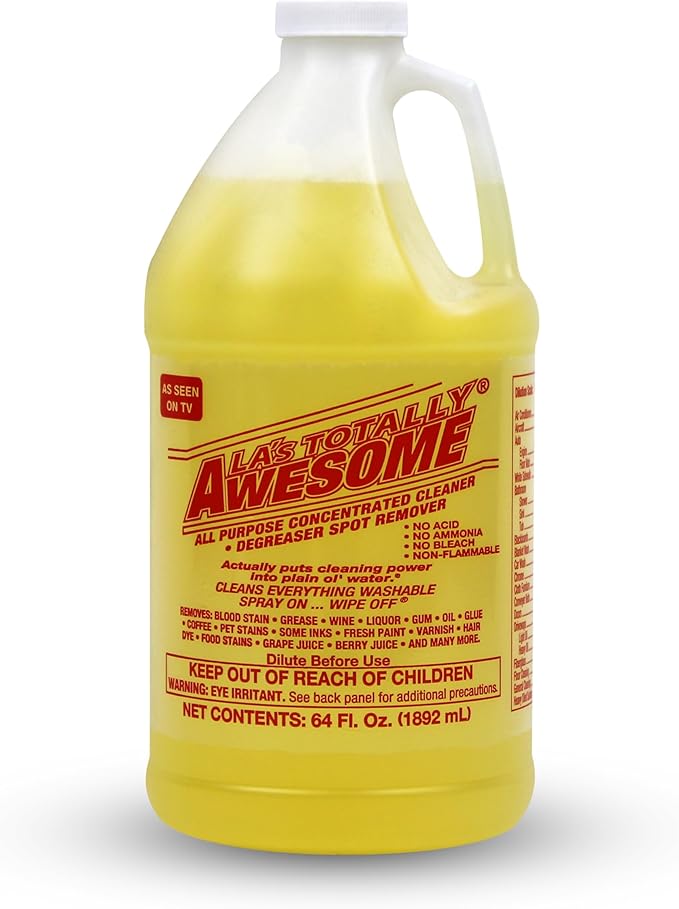 La's Totally Awesome All Purpose Cleaner 64 oz + Bathroom Cleaner Plant-Derived Spray 32oz (Pack of 2)