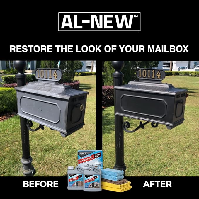 AL-NEW 2 Step Clean & Protect Kit | Clean, Restore, & Protect Your Outdoor Patio Furniture, Garage Doors, Exterior Lights, Window Frames, and More (16 Ounce Kit)