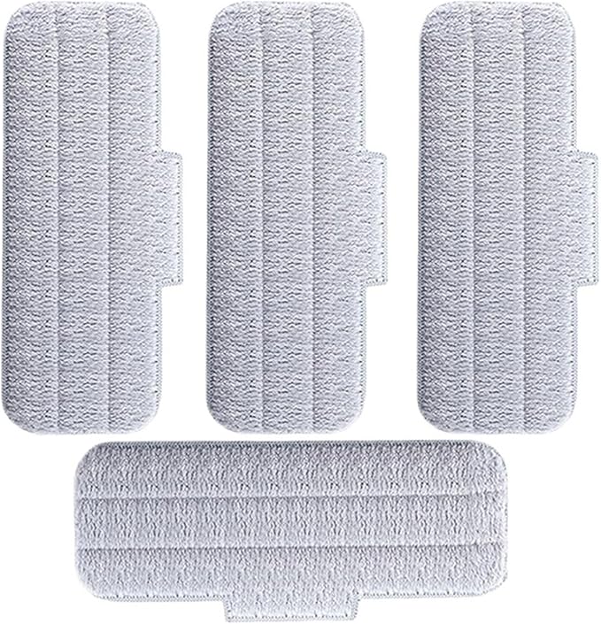 Wooden Carbon Fiber Cloth Replace Mop,Compatible For Deerma TB900，Compatible For Mijia， Water Spray Mop 360 Rotating Cleaning Cloth Head C2(12PCS)