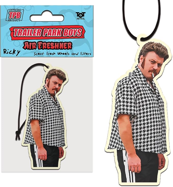 Trailer Park Boys Funny Car Air Freshener 3 PACK - Three Funny Hanging Car Air Freshener, Ricky, Julian, Bubbles - Funny Car Accessories for Men & Women