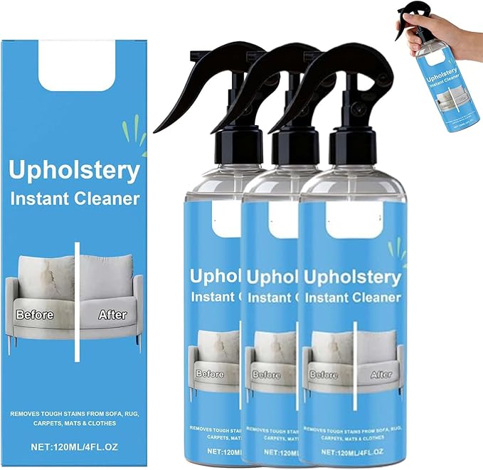 2026 Must-Have Upholstery Cleaner, Multi Fabric Cleaner and Upholstery Stain Remover, Pro Formula Erases Tough Stains, Safely Cares for Fabrics (3pcs)