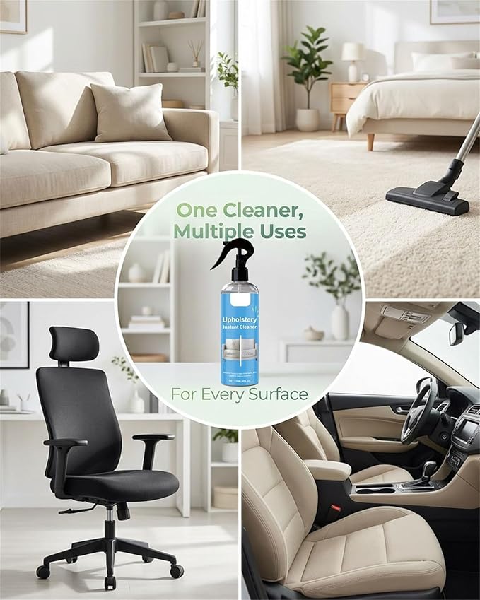 2026 Must-Have Upholstery Cleaner, Pro Formula Erases Tough Stains, Leaves Everything Fresh Like New, Safely Cares for Fabrics, Quick Dry, No Rinse (1PCS)
