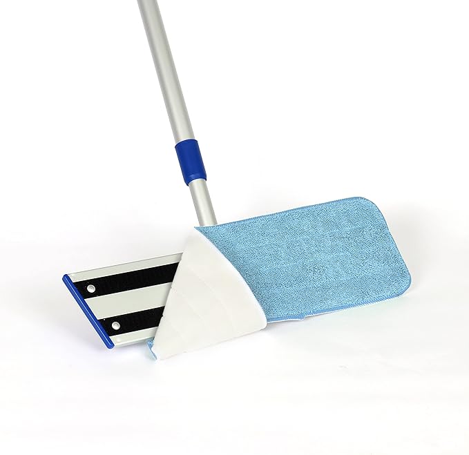 Arkwright Spray Mop Replacement Pads - (Pack of 12) Bulk Microfiber Flat Dry and Wet Refill Mop Pads Floor Cleaning, Compatible with Bona and Rubbermaid, Fits All Mop Heads, 24 in, Blue