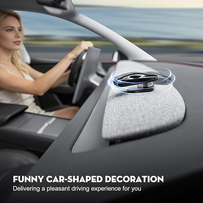 Funny Car Decors Spinner for Tesla Model Y/3/S/X Accessories 2017-2026, Car Air Freshener Ornament Air Fragrance Diffuser (with 3PCS Sticks Light Aroma Type)