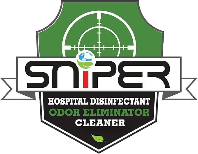 SNiPER Hospital Disinfectant, Odor Eliminator & All-Purpose Cleaner, 1 Gallon, 4-Pack