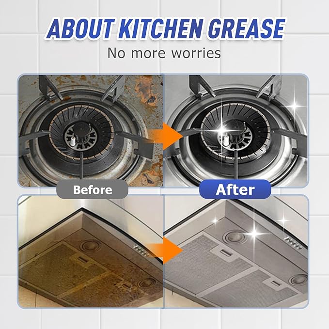 Kitchen Heavy Oil Cleaner Spray,100ML All Purpose Kitchens Heavy Oil Cleaning Agent, Grease Remover, , Multipurpose Kitchen Cleaner Spray for Countertops,stovetop , Ovens and Appliances (100ML-1PC)