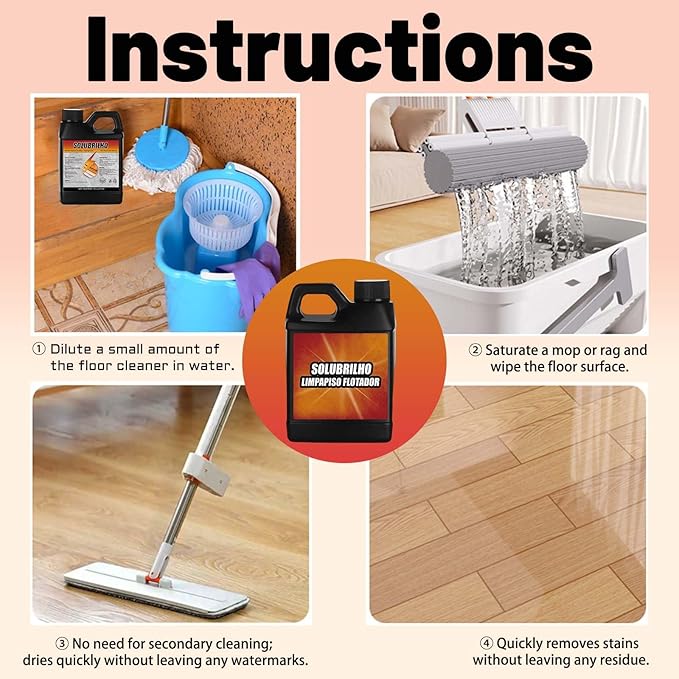 Tile Cleaner, Original Floor Cleaner, Grout Cleaner for Tile Floors, Deep Cleaning Multipurpose Powerful Stain Removing Liquid for Floors, Bathroom Shower, Kitchen (1, 1 PCS)