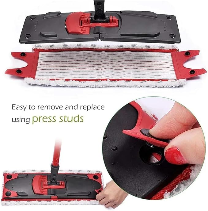 Compatible for Microfiber Floor Mop Pads Reusable Flat Spin Cloth(8PCS)