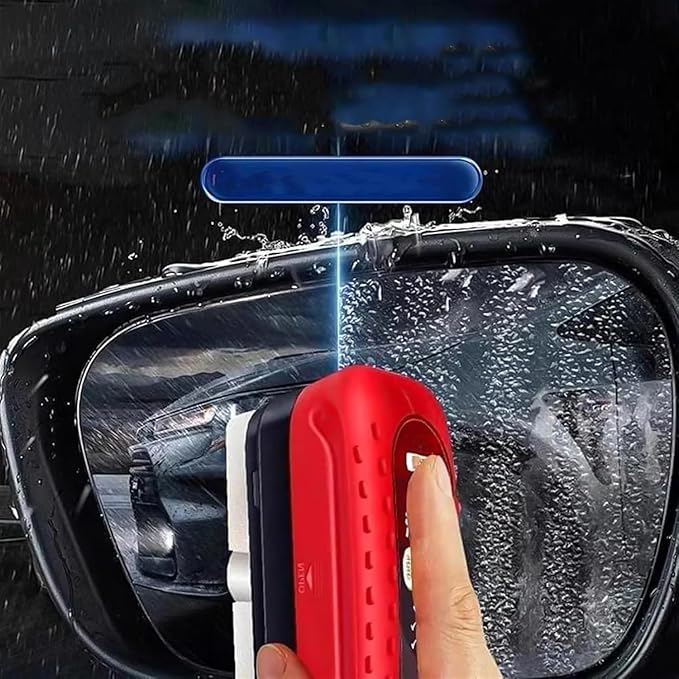 Glass Cleaner, Automotive Oil Film Cleaning Brush, Glass Cleaning Board, For Car Window, Glass(2, Red)