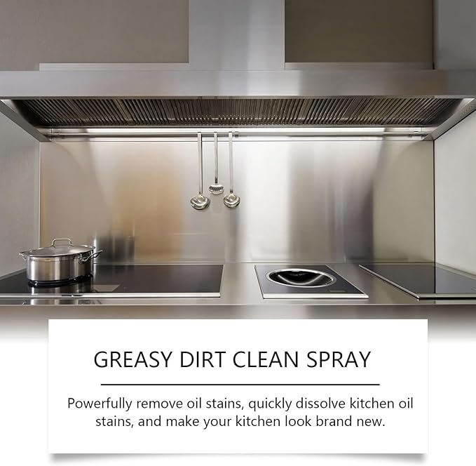 RJDJ 2025 New Greasy Dirt Clean Spray, Multifunctional Powerful Kitchen Foam Cleaner, All Purpose Stain Removal Cleaners, Oven And Grill Cleaners for Kitchen Oil Stains (3PC)