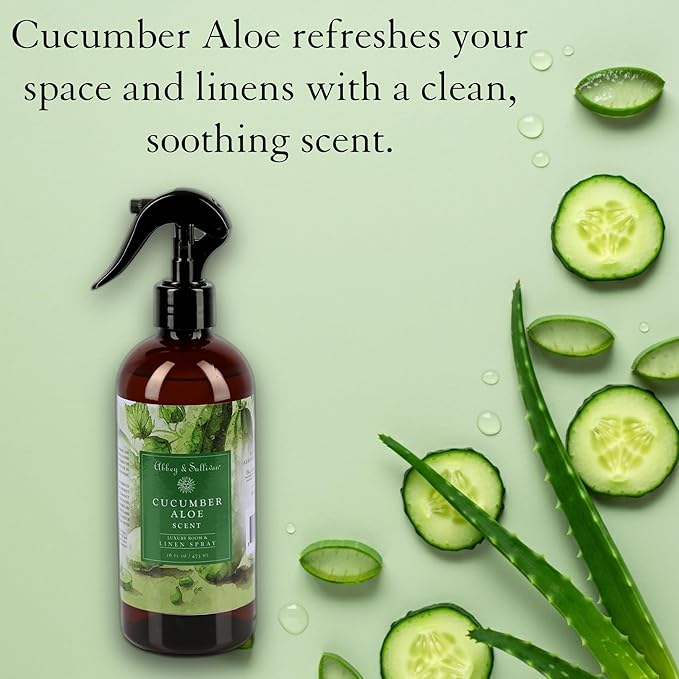Abbey & Sullivan Linen Spray, Cucumber Aloe, 16 oz.