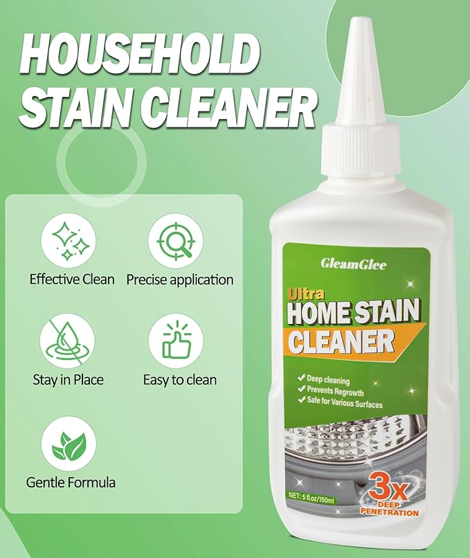 Home Remover Gel, Powerful Washing Machine Gasket Cleaner, Heavy Duty Cleaning Solution for Washing Machine, Refrigerator Strips, Bathroom Grout, Tiles, Sink, Shower - 5 Fl.Oz
