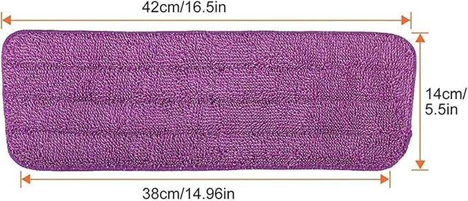 MUdson Mop Head Flat Mop Heads 6 Pcs Mop Pads 42Cm X 14Cm Spray Mop Refill Replacement Pads Mop Head Covers - Machine Washable Durable, Green