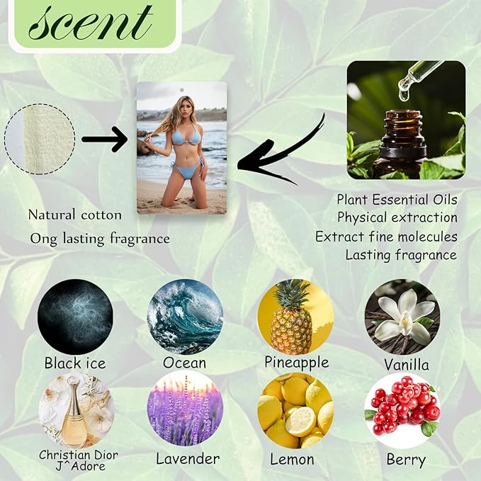 Custom Air Freshener for Car, Personalized Air Fresheners,Custom Double Sided photo Air Freshener, for Wardrobe,Bathroom and Hanging Ornaments 6 Count (Pack of 1)