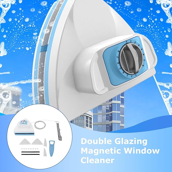 Windshield Cleaner Tool Adjustable – Elegant Versatile Wiper Magnet Brush, Magnetic Glider Washing Tools, Double Sided Window Home Outside | Home, Outside Use Ergonomic Lightweight