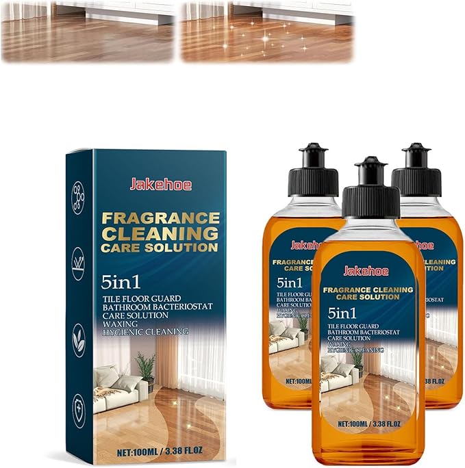 Powerful Stain Removing Floor Cleaner ， Dual-Action Stain and Odor Remover for Hardwood Floor Cleaning, Natural Shine for Mopping Home Kitchen Bathroom(3pcs)