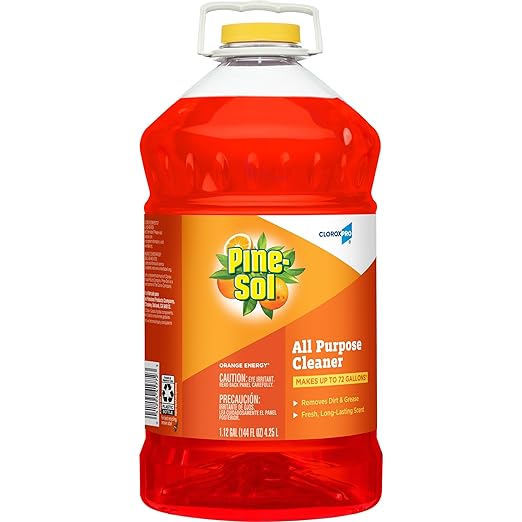 CLOROX CloroxPro Pine-Sol All Purpose Cleaner, Multi-Surface Cleaning, Healthcare Cleaning and Industrial Cleaning, Orange Energy, 144 Ounces (Package May Vary) - 41772 (Pack of 3)