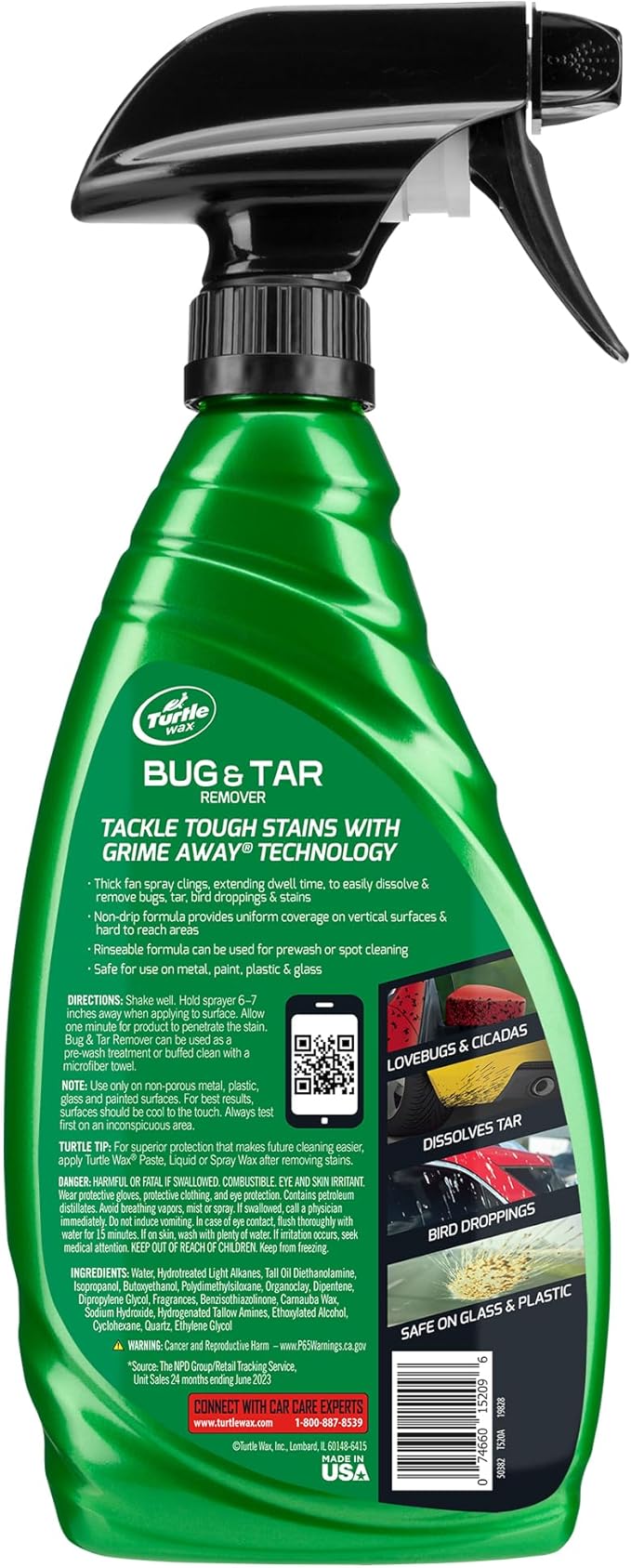 Turtle Wax T-520A Bug and Tar Remover, Trigger - 16 Fl Oz.