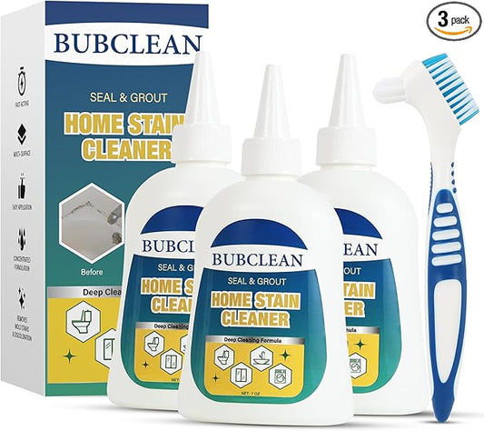 Home Stain Remover Gel Cleaner, Heavy Duty Black Surface Stain Cleaner for Washing Machine, Bathroom Grout, Shower, Bathtub, Tile, Fridge Rubber, Kitchen Sinks, 3 Packs