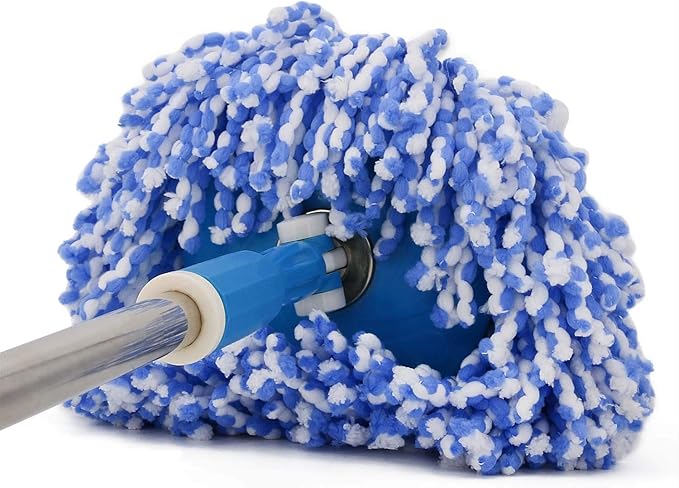 3 Pack 360° Spin Magic Mop Replacement Head, Round Shape Standard Size Microfiber Mop Head Refills for Hurrica Mopnado EGOFLEX Hapinnex Casabella and Other Brands