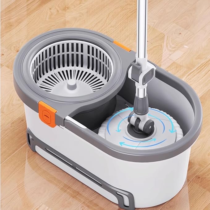 mop Microfiber Spin Mop System Bucket Floor Cleaning System 1 Or 3 Total Mop Heads Included for Home and Commercial Use mops