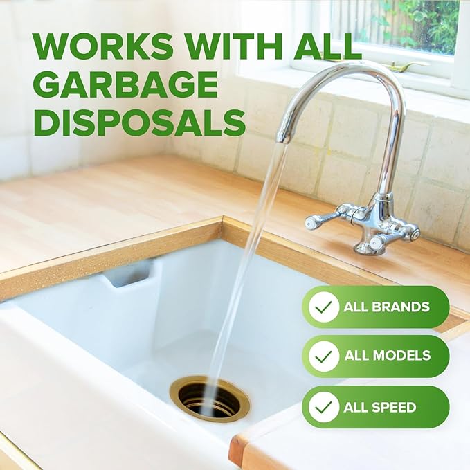 Renuv® Garbage Disposal Cleaner and Deodorizer Tablets Drain Freshener, Deodorizer, Cleaner for Garbage Disposer Cleaners (6 XL Tablets - 6 Months Supply)