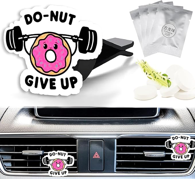 Cute Car Air Freshener Clips Donut Car Vent Clips Doughnut Cars Scents Cologne Air Conditioner Clip Auto Vent Interior Decoration Cars Accessories Donut Gifts for Men Women,Friends
