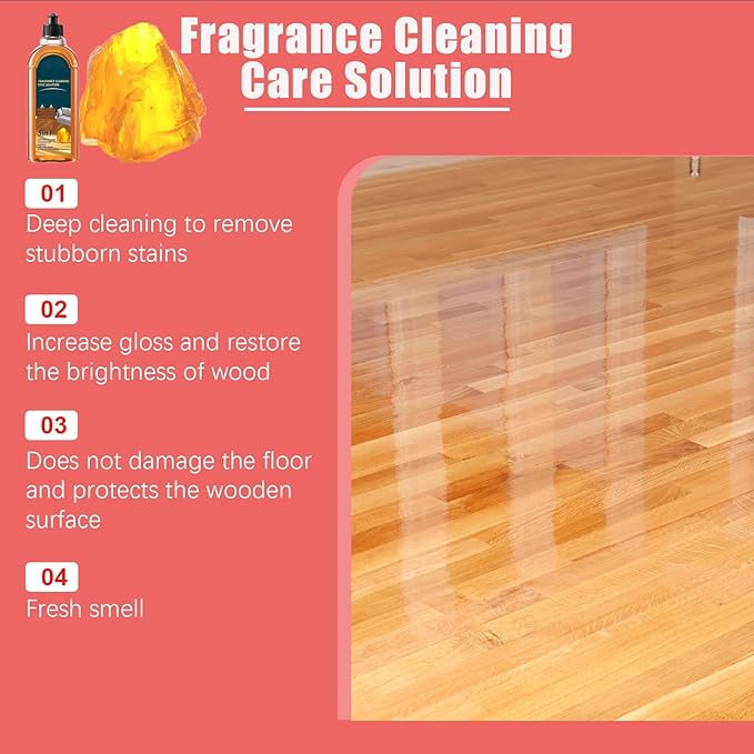 XIRUJNFD 5 in 1 Floor Cleaner, Fragrance Cleaning Care Solution, for Wood Floor, Marble Floor, Wooden Furniture-Long Lasting Fragrance (2)